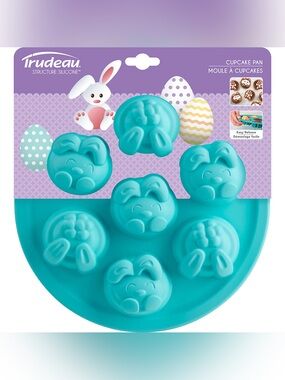 TRUDEAU bunnies mould cupcake pan silicone mould New